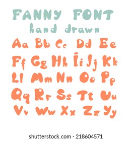Cute hand drawn alphabet . ABC for your design.
