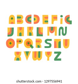 Cute hand drawn alphabet made in vector. Doodle letters for your design. Isolated characters. Handdrawn display font for DIY projects and kids design.