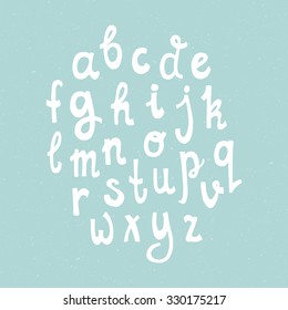 Cute hand drawn alphabet made in vector. ABC for your design. Easy to use and edit alphabet