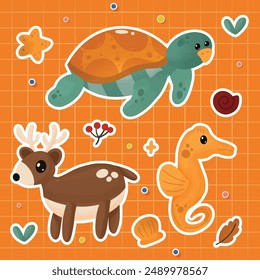 Cute hand drawn animal doodle