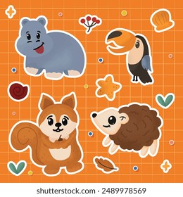 Cute hand drawn animal doodle