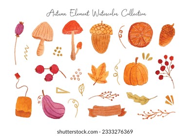 Cute Hand Drawn Autumn Element Collection