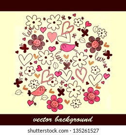 Cute hand drawn background design