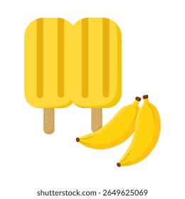 Cute Hand Drawn Banana Double Popsicle