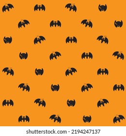 Cute Hand Drawn Bat Seamless Pattern
