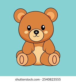 Linda ilustración de oso dibujado a mano