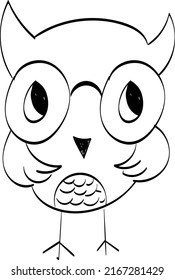 Cute Hand Drawn Bird design for print or use as poster, card, flyer or T Shirt