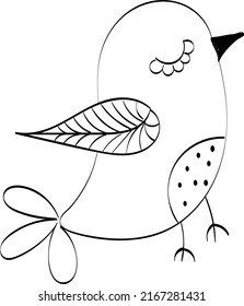 Diseño de pájaro de mano corta para imprimir o usar como póster, tarjeta, volante o camiseta