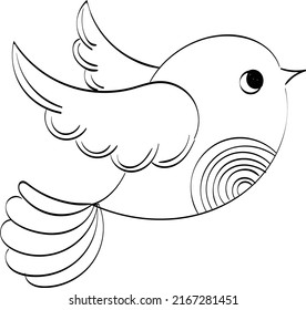 Diseño de pájaro de mano corta para imprimir o usar como póster, tarjeta, volante o camiseta