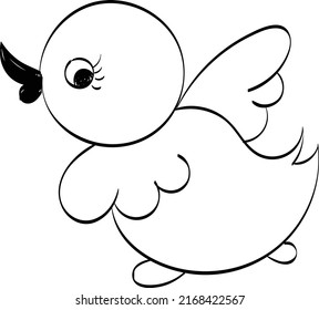 Diseño de pájaro de mano corta para imprimir o usar como póster, tarjeta, volante o camiseta