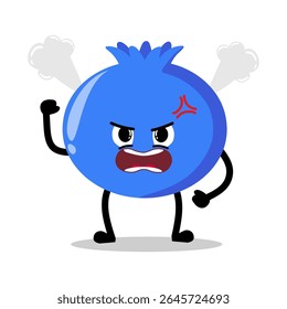 Bonito Mão desenhado mirtilo Furioso