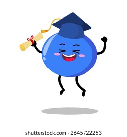 Cute Hand Drawn blueberry graduated