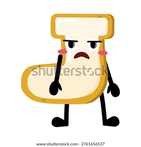 Cute Hand Drawn Bored Sock Shaped, Cookie Don't Know What To Do