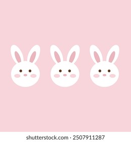 Cute hand drawn bunny carrot border decoration illustration