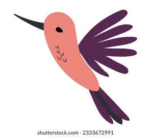 Pájaro calibre dibujado a mano. Fondo blanco, aislado. 