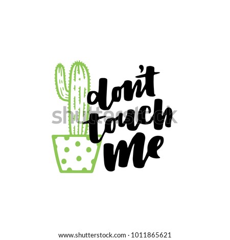 Cute Hand Drawn Card Cactus Lettering Stock Vector ...