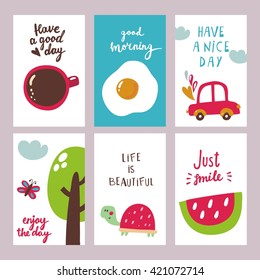 Cute hand drawn cards, brochures, invitations