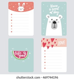 Cute hand drawn cards, brochures, invitations