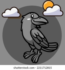 Cute hand drawn cartoon birds Illustration Vector Graphics