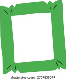 Lindo marco de dibujos animados dibujado a mano adecuado para el arte y la foto también para citar texto