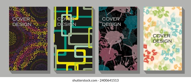 Cute hand drawn cartoon style cover, page, banner with different shapes, abstract elements in childish style.  Abstract doodle background. 