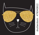 Cute Hand drawn Cat Vector Illustration EPS10
