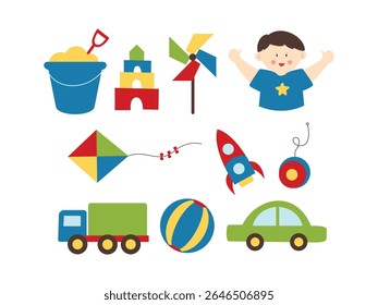 Cute hand drawn children's toys collection