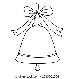 Cute hand drawn Christmas pine tree ornament. New year toy, decorative element. 