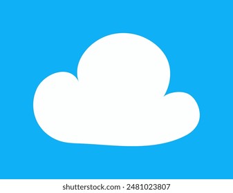 Cute hand drawn cloud icon. Vector illustration