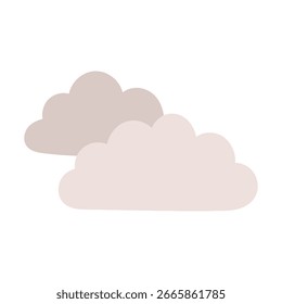 Cute hand drawn cloudy illustration icon