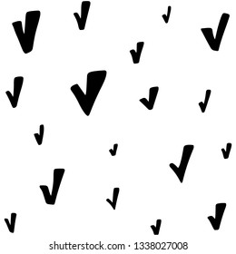 Cute hand drawn color vector seamless pattern. Black elements isolated on white background. Unique abstract texture for invitations, cards, websites, wrapping paper, textile
