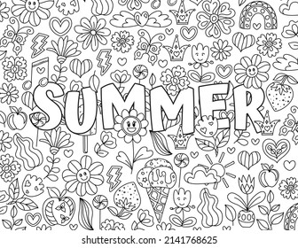 Cute hand drawn coloring pages  for kids and adults. Motivational quotes, text. Beautiful drawings for girls with patterns, details. Coloring book with flowers and  plants. Inspirational message
