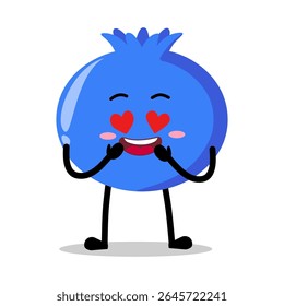 Cute Hand Drawn Crazy in love blueberry