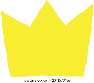 A Cute Hand Drawn Crown Silhouette - Amazing cute minimalist vector crown sign suitable for apps, sticker, children book, clip art, decoration, animation, design asset and illustration in general
