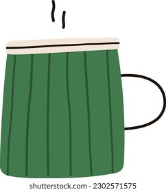 Handgezeichnete Tasse. Doodle, Vektorgrafik.