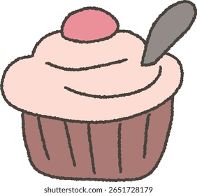 Ilustração de bolinho desenhado à mão bonito