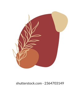 Cute hand drawn design elements. Organic shape collection. Abstract form. Branding cover template. Minimal social media decoration. Doodle kids texture. Vector illustration.