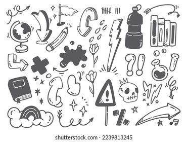 Cute Hand Drawn Doodle Arrow Scribble Element