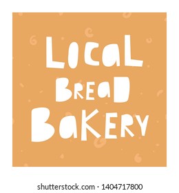 Cute hand drawn doodle bread background with text space. Illustrations for bakery, menu, restaurant
