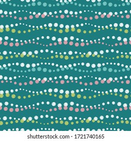 Círculos de doodle dibujados a mano sin fisuras, fondo abstracto y moderno, perfecto para textiles, banners, papel tapiz, envoltura - diseño vectorial