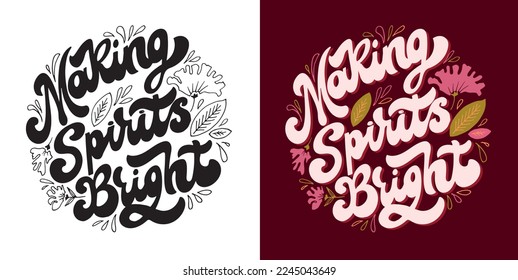 Cute hand drawn doodle lettering postcard about life. Beautiful t-shirt design, mug pring.