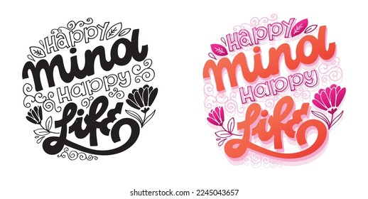 Cute hand drawn doodle lettering postcard about life. Beautiful t-shirt design, mug pring.