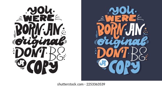 Cute hand drawn doodle lettering postcard, Lettering for t-shirt design, mug print.