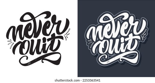 Cute hand drawn doodle lettering postcard, Lettering for t-shirt design, mug print.