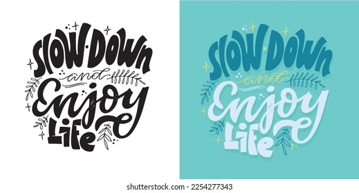 Cute hand drawn doodle lettering postcard, Lettering for t-shirt design, mug print.