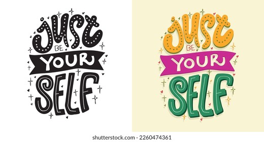 Cute hand drawn doodle lettering postcard, t-shirt design, mug print.