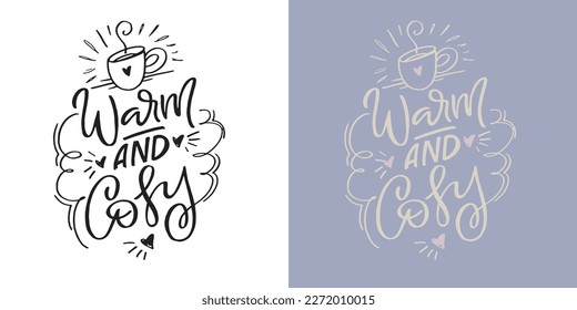 Cute hand drawn doodle lettering postcard about life. Lettering for t-shirt design, mug print, invitation.