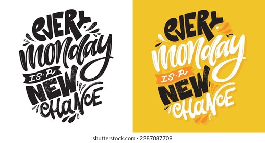 Cute hand drawn doodle lettering postcard about life. T-shirt design, mug print, printable art.