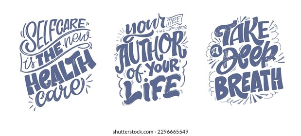 Cute hand drawn doodle lettering about life. Lettering for tee, mug print, postcard.