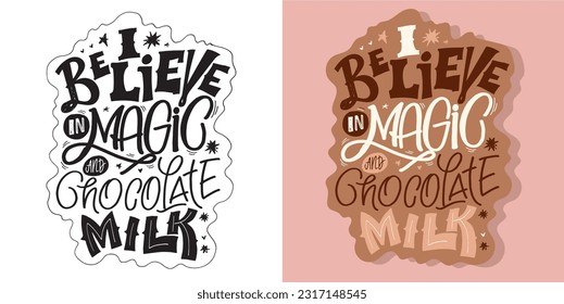 Cute hand drawn doodle lettering postcard, t-shirt design, tee art, mug print.